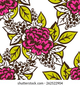 Abstract Elegance Seamless pattern with floral background