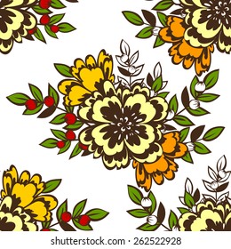 Abstract Elegance Seamless pattern with floral background