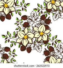 Abstract Elegance Seamless pattern with floral background