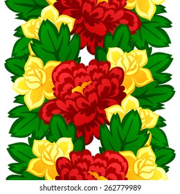 Abstract Elegance Seamless pattern with floral background