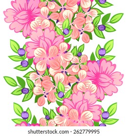 Abstract Elegance Seamless pattern with floral background