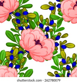Abstract Elegance Seamless pattern with floral background