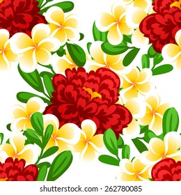 Abstract Elegance Seamless pattern with floral background