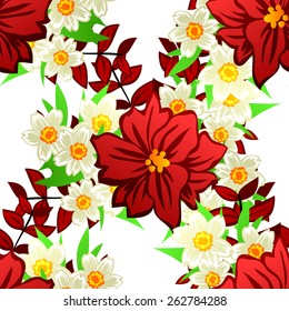 Abstract Elegance Seamless pattern with floral background