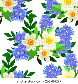 Abstract Elegance Seamless pattern with floral background