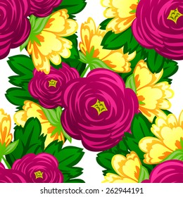 Abstract Elegance Seamless pattern with floral background