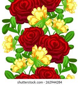 Abstract Elegance Seamless pattern with floral background
