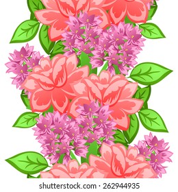 Abstract Elegance Seamless pattern with floral background