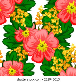 Abstract Elegance Seamless pattern with floral background