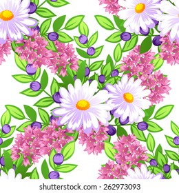 Abstract Elegance Seamless pattern with floral background