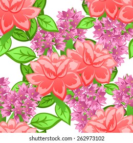 Abstract Elegance Seamless pattern with floral background
