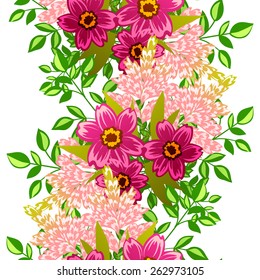 Abstract Elegance Seamless pattern with floral background
