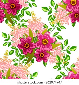 Abstract Elegance Seamless pattern with floral background
