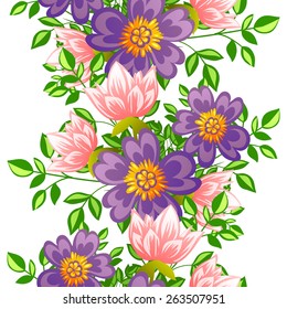 Abstract Elegance Seamless pattern with floral background