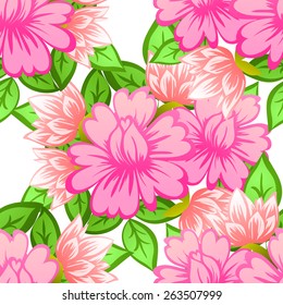 Abstract Elegance Seamless pattern with floral background