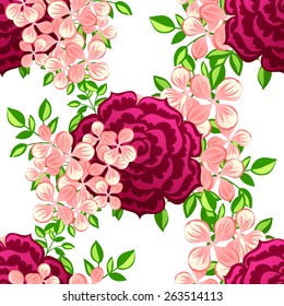 Abstract Elegance Seamless pattern with floral background