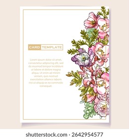 Abstract elegance seamless pattern with floral background