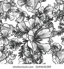 Elegância abstrata padrão sem emenda com fundo floral