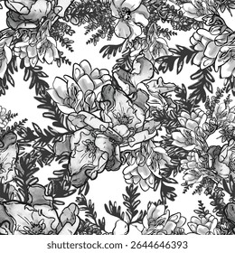 Abstract elegance seamless pattern with floral background