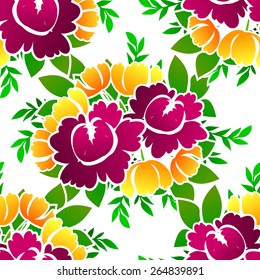 Abstract Elegance Seamless pattern with floral background