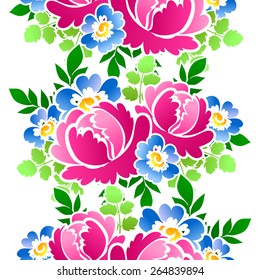 Abstract Elegance Seamless pattern with floral background