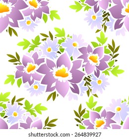 Abstract Elegance Seamless pattern with floral background