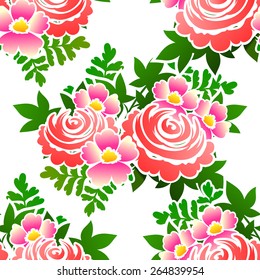 Abstract Elegance Seamless pattern with floral background