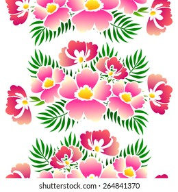 Abstract Elegance Seamless pattern with floral background