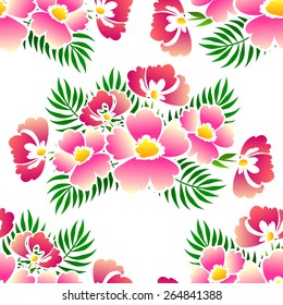 Abstract Elegance Seamless pattern with floral background