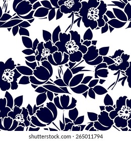Abstract Elegance Seamless pattern with floral background
