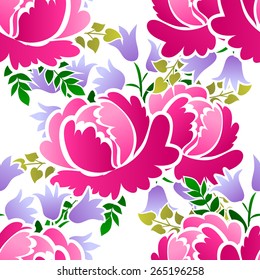 Abstract Elegance Seamless pattern with floral background