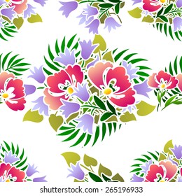 Abstract Elegance Seamless pattern with floral background