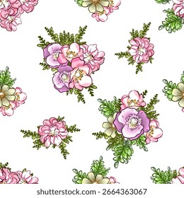 Patrón inconsútil de la elegancia Abstractas con el fondo floral