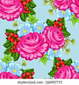 Abstract Elegance Seamless pattern with floral background