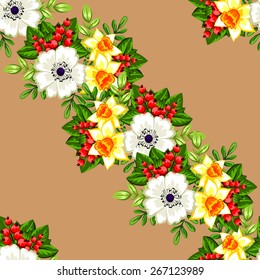 Abstract Elegance Seamless pattern with floral background
