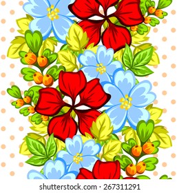 Abstract Elegance Seamless pattern with floral background