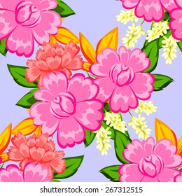 Abstract Elegance Seamless pattern with floral background