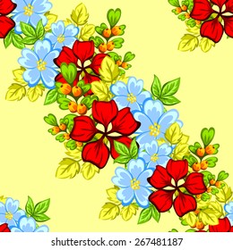 Abstract Elegance Seamless pattern with floral background