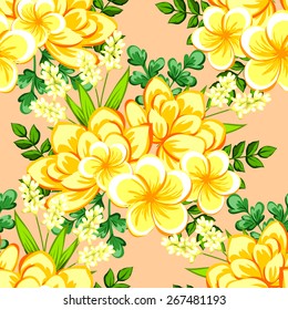 Abstract Elegance Seamless pattern with floral background