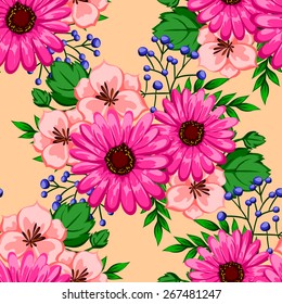 Abstract Elegance Seamless pattern with floral background