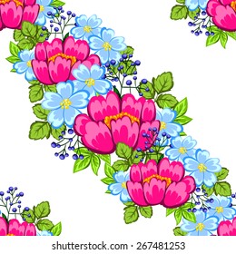 Abstract Elegance Seamless pattern with floral background