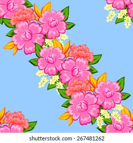 Abstract Elegance Seamless pattern with floral background
