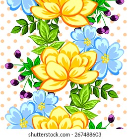 Abstract Elegance Seamless pattern with floral background