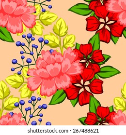 Abstract Elegance Seamless pattern with floral background