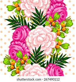 Abstract Elegance Seamless pattern with floral background