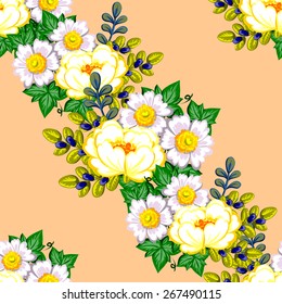 Abstract Elegance Seamless pattern with floral background