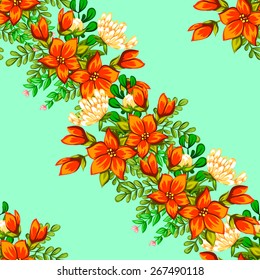 Abstract Elegance Seamless pattern with floral background
