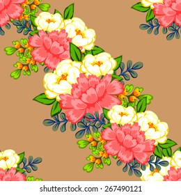 Abstract Elegance Seamless pattern with floral background