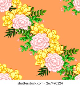 Abstract Elegance Seamless pattern with floral background