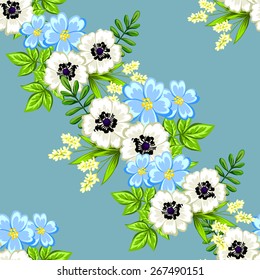 Abstract Elegance Seamless pattern with floral background